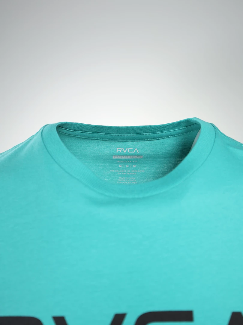 RVCA Men's Light Teal Classic Text Regular Fit S/S T-Shirt (S23) 7 RVCA Men's Light Teal Classic Text Regular Fit S/S T-Shirt (S23)