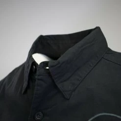 Harley-Davidson Men's Black Blue Two Tone Skull S/S Woven Shirt (S31)