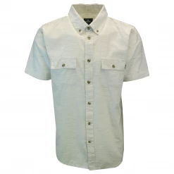 Spotted Clothing Rip Curl Men's Cream Lined S/S Woven Shirt (S01)