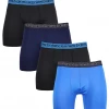 New Balance Men's Black, Navy, Bright Blue 4 Pack Boxer Brief (S04) Mens