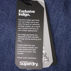 Superdry Men's Mid Blue Denim Hooded Full Zip Jacket