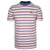 FILA Men's White With Red & Blue Striped S/S T-Shirt (180) 2 FILA Men's White With Red & Blue Striped S/S T-Shirt (180)