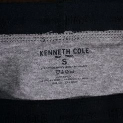 Kenneth Cole Men's Reaction 3 Pack All Black Dark Heather Grey Boxer Brief (S05)