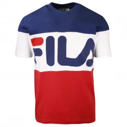 FILA Men's Classic Blue White Red Vialli S/S Tee (Size S)