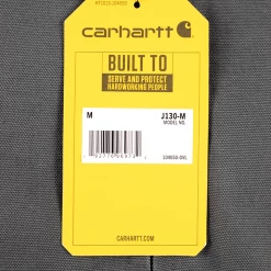 Carhartt Men's Grey Loose Fit Firm Duck Insulated Active Canvas Jacket (S01) New Arrivals