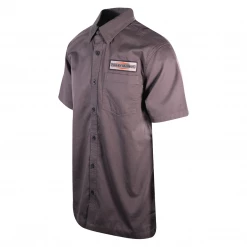 Harley-Davidson Men's Grey Orange Logo Patch S/S Woven Shirt (S29) New Arrivals