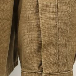 Carhartt Men's Khaki Flannel Lined Snap On Button Collared L/S Jacket