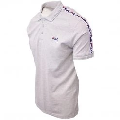 FILA Men's Retro Light Grey Marl S/S Polo Shirt (Retail $50)