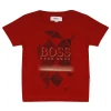 T-Shirts Hugo Boss Kid's Red Geometric Shapes S/S T-Shirt (S08)