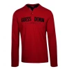 Guess Men's Red Simion Solid Henley L/S T-Shirt (Size Large) Mens