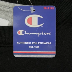 Mens Champion Men's Black L/S Pullover Crewneck Sweater