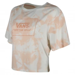 Vans Women's Pink & White Tie-Dye Crop S/S T-Shirt (610)