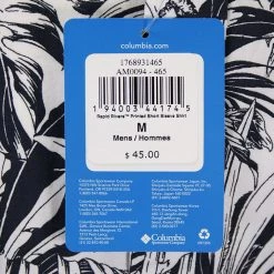 Columbia Men's Black Forrest Rapid Rivers II Printed S/S Shirt (465) Medium