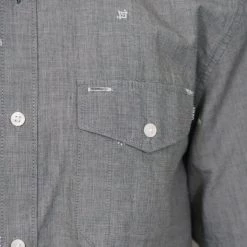 Vans Off The Wall Men's Heather Grey Cross Hatch-B S/S Woven Shirt