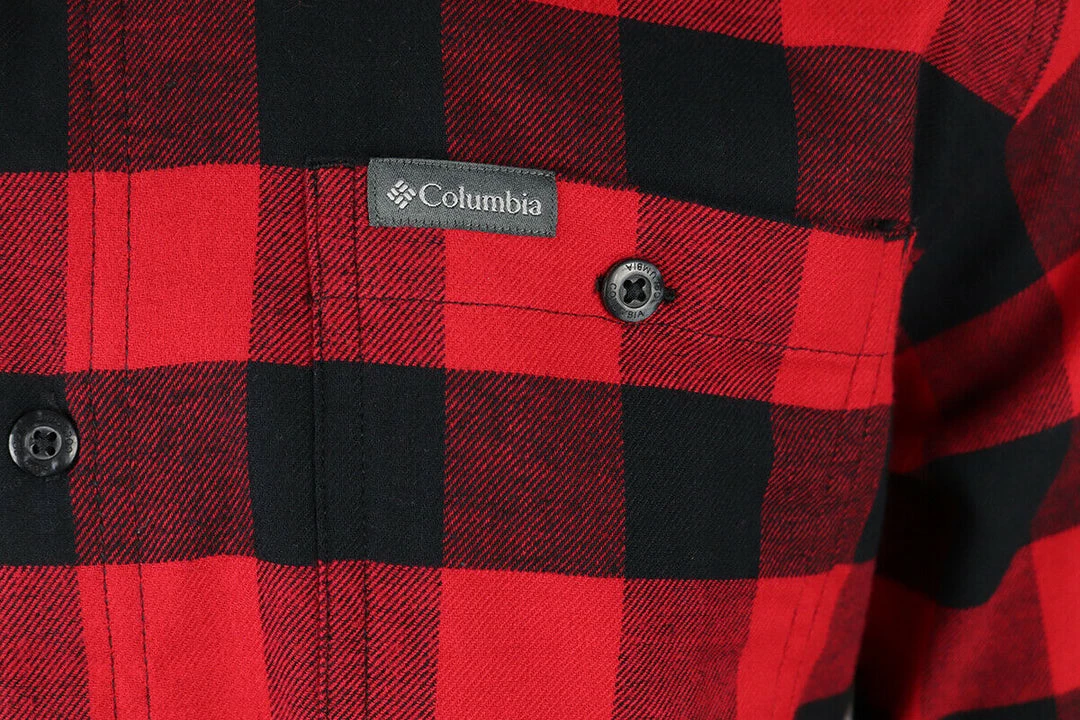Columbia Men's Red Black Plaid Cornell Woods L/S Flannel Shirt (615) New Arrivals 6 Columbia Men's Red Black Plaid Cornell Woods L/S Flannel Shirt (615) New Arrivals