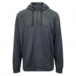 Greg Norman Men's HTH D.Grey Technical Performance 1/4 Zip Pullover Hoodie (S02)