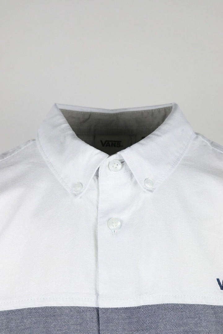 Vans Men's Parktown Two Tone Dress Blue S/S Woven Shirt (LOCATION : C5) 6 Vans Men's Parktown Two Tone Dress Blue S/S Woven Shirt (LOCATION : C5)