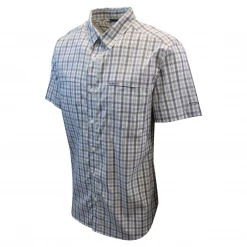Columbia Men's Grey & White Plaid Thirty Mile Ledge EXS S/S Woven Shirt (317)