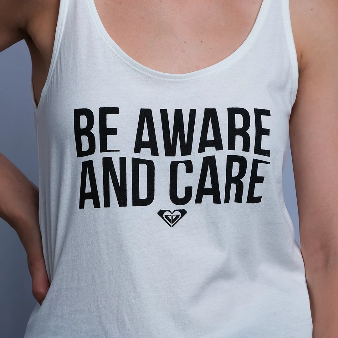 Tanks Roxy Women's Off White Be Aware And Care Sleeveless Tank Top (S03) 8 Tanks Roxy Women's Off White Be Aware And Care Sleeveless Tank Top (S03)
