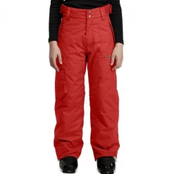 Wed'ze By Decathlon Kid's Red Welcome To Winter Waterproof Ski Snow Pants