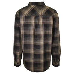PrAna Men's Black Yellow Burgundy Plaid L/S Woven Shirt (S62)
