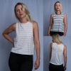 Tanks Roxy Women's Striped Wave Sleeveless Tank Top (S11)