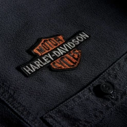 Harley-Davidson Men's Charcoal Vintage Eagle L/S Woven Shirt (S20)