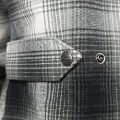 Carhartt Women's Black Grey White Plaid Snap On Button Sherpa Lined Shirt Jacket Long Sleeve