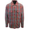 Spotted Clothing OBEY Men's Red Charcoal Plaid L/S Woven Shirt (S09) Medium