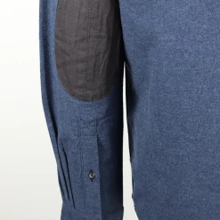 New Arrivals Carhartt Men's Heather Blue Black Two Tone Relaxed Fit L/S Flannel Shirt (S21)