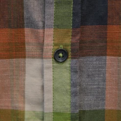 Spotted Clothing PrAna Men's Charcoal Green Orange Box Plaid Benton S/S Woven Shirt S05