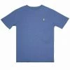 Polo Ralph Lauren Kid's D.Pastel Blue - Yellow Pony Round Neck S/S T-Shirt (S35)