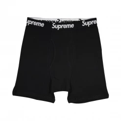 Supreme Men's 100% Authentic Single Pack Black Boxer Briefs Mens