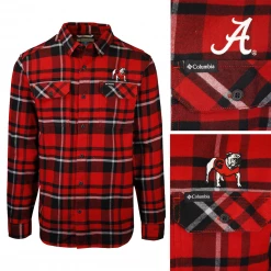 Columbia Men's NCAA CLG Flare Gun Plaid L/S Flannel Shirt (766)