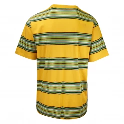 OBEY Men's Energy Yellow Black Green Orange Striped S/S T-Shirt