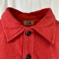 Quiksilver Men's Bright Red Light Weight Modern Fit S/S Polo Quik Silver