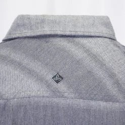 PrAna Men's Dark & Light Grey L/S Striped Flannel Shirt (S42)