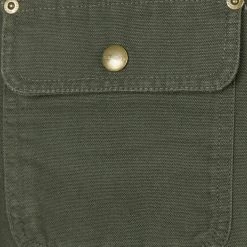 Carhartt Men's Olive Green Flannel Lined Snap On Button Collared L/S Jacket Mens 14 Carhartt Men's Olive Green Flannel Lined Snap On Button Collared L/S Jacket Mens