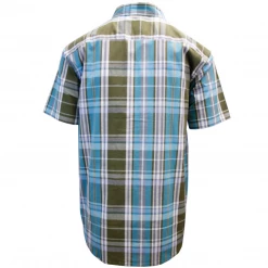 Spotted Clothing Columbia Men's Olive Blue Plaid Rapid Rivers II S/S Shirt