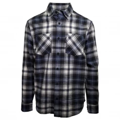 Harley-Davidson Men's Blue White Black Plaid L/S Woven Shirt (S02)