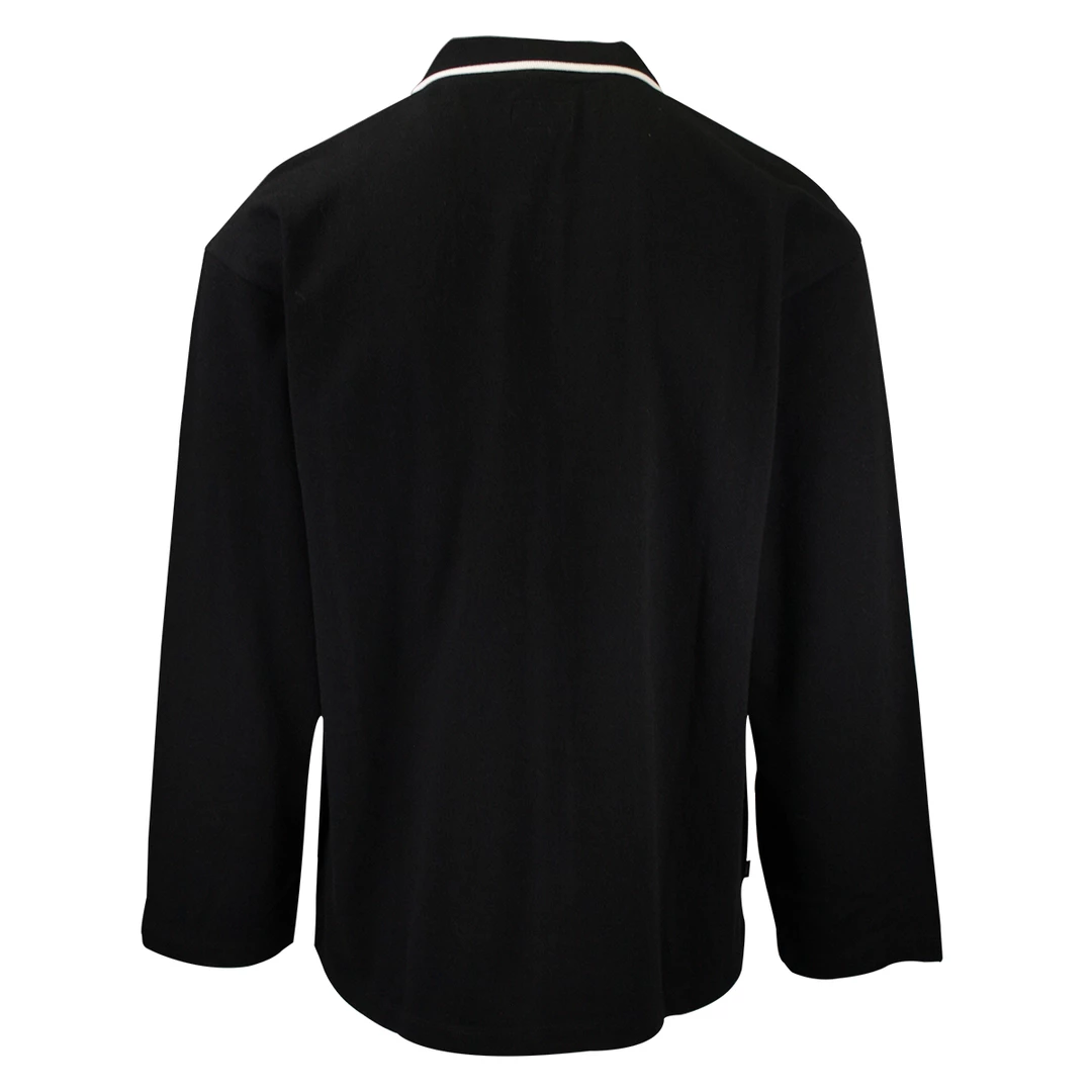 OBEY Men's Yellow Black Green Full Zip L/S Polo Shirt 5 OBEY Men's Yellow Black Green Full Zip L/S Polo Shirt