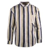Quiksilver Men's Navy Yellow White Vertical Striped L/S Woven Shirt (S17) Quik Silver