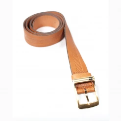 Billabong Men's Brown Cow Leather Yellow Buckle Belt (S08) New Arrivals
