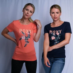 Roxy Women's Floral Round Neck S/S T-Shirt (S05)