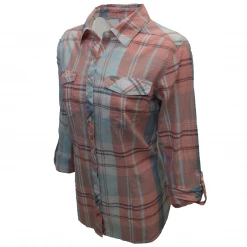 Columbia Women's New Moon Plaid Camp Henry II L/S Shirt 556