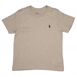 Polo Ralph Lauren Kid's Heather Tan - Navy Pony Round Neck S/S T-Shirt (S20)