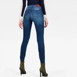 G-STAR RAW Women's Dark Aged Shape Zip High Super Skinny Jeans