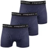 Mens French Connection Men's 3 Pack Navy Blue W/ Black Strap Boxer Briefs (S15)