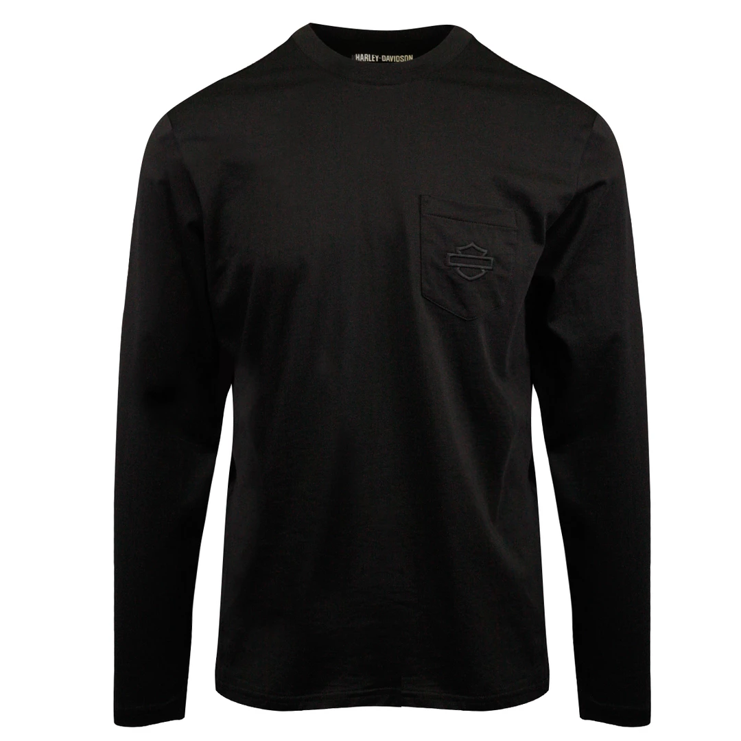 Harley-Davidson Men's Black Pocket Logo L/S T-Shirt 3 Harley-Davidson Men's Black Pocket Logo L/S T-Shirt