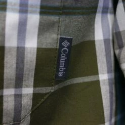 Spotted Clothing Columbia Men's Olive Blue Plaid Rapid Rivers II S/S Shirt